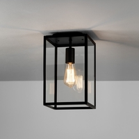 Astro Homefield Outdoor Flush Ceiling Light - Textured Black