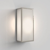 Astro Messina 160 Frosted II Half Lantern Outdoor Wall Light - Polished Nickel