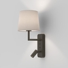 Astro Side by Side Wall Light with LED Reading Light - Light Only - Bronze