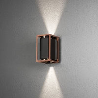 Block Outdoor Up & Down Wall Light - Black