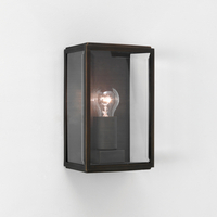 Box Half Lantern 160 Outdoor Wall Light - Bronze