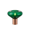 Chung Wide Table Lamp Antique Copper & Bottle Green Glass