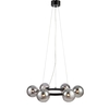 Circle 6 Light Ceiling Pendant Light - Black