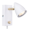 Ciro Reading Light with Plug - White