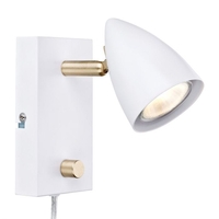 Ciro Reading Light with Plug - White