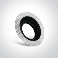 Cosmic Round AR111 GU10 Trimless Recessed Fixed Downlight - Black