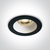 Cove Recessed Fixed Downlight - Black with White Reflector