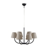Cozy 6 Arm Ceiling Pendant Light - Black