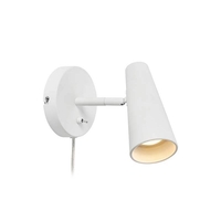 Crest Wall Light with Plug - White