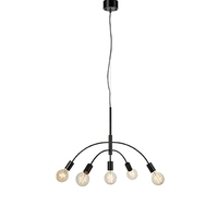 Cygnus 5 Arm Ceiling Pendant Light - Black