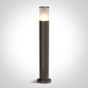 Cylinder Outdoor Bollard Light - Rust Brown