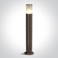 Cylinder Outdoor Bollard Light - Rust Brown