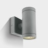 Cylinder Outdoor Up & Down Wall Light - Grey