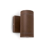 Cylinder Outdoor Up & Down Wall Light - Rust Brown