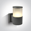 Cylinder Outdoor Wall Light - Anthracite & Opal