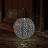 Damasque Outdoor Solar LED Lantern - Antique Bronze