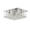 Dar Abacus 5 Light Crystal Flush Light - Polished Chrome