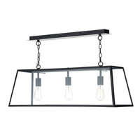 Dar Academy 3 Light Bar Ceiling Pendant - Black