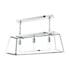 Dar Academy 3 Light Bar Ceiling Pendant - Stainless Steel