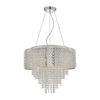 Dar Acelynn Crystal Chandelier - Polished Chrome