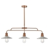 Dar Adeline 3 Light Bar Ceiling Pendant - Copper