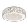 Dar Akelia LED Flush Ceiling Light - Polished Stainless Steel