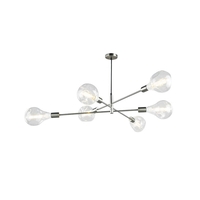 Dar Alana 6 Arm Ceiling Pendant Light - Chrome