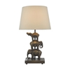 Dar Alina Elephant Table Lamp - Antique Bronze