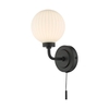 Dar Alrik Bathroom Wall Light - Matt Black