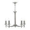 Dar Ambassador 5 Light Chandelier - Satin Chrome
