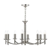 Dar Ambassador 8 Light Chandelier - Satin Chrome