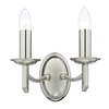 Dar Ambassador Twin Wall Light - Satin Chrome