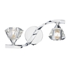 Dar Ancona Crystal Twin Wall Light - Polished Chrome