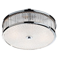 Dar Aramis Flush Ceiling Light - Polished Chrome