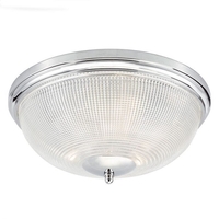 Dar Arbour Flush Ceiling Light - Polished Chrome