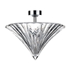 Dar Ardeche Glass Flush Light - Polished Chrome