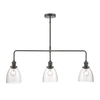 Dar Arvin 3 Light Bar Ceiling Pendant - Antique Chrome