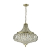 Dar Asmara Crystal Ceiling Pendant Light - Antique Brass