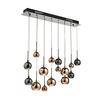 Dar Aurelia 15 Light Bar Ceiling Pendant - Black Chrome