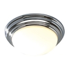 Dar Barclay Glass Flush Light - Polished Chrome