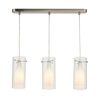 Dar Boda 3 Light Bar Ceiling Pendant - Satin Chrome