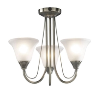 Dar Boston 3 Arm Semi-Flush Ceiling Light