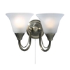 Dar Boston Twin Wall Light - Antique Brass