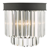 Dar Celeus 2 Light Wall Crystal Light - Black