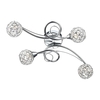 Dar Circa Glass Flush Light - Polished Chrome