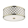 Dar Civic Flush Ceiling Light - Antique Brass
