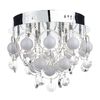 Dar Cloud 9 Light Glass Flush Light - Polished Chrome