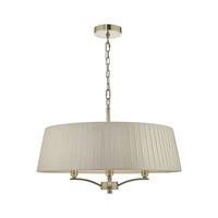 Dar Cristin 4 Arm Ceiling Pendant Light - Brass