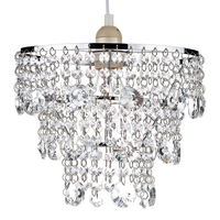 Dar Cybil Crystal Ceiling Pendant Shade - Clear