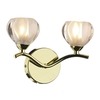 Dar Cynthia Twin Wall Light - Polished Brass